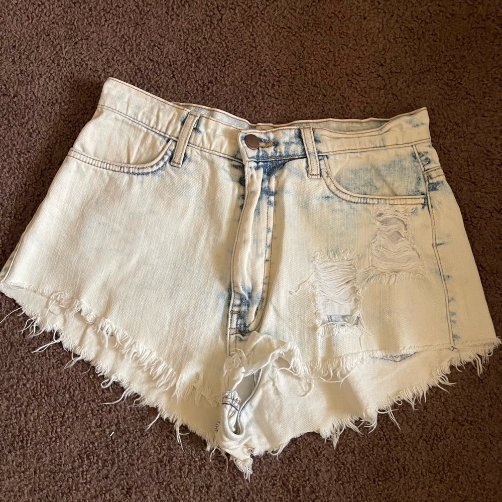 Distressed Denim Shorts